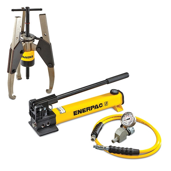 Enerpac GPS14H, 14 Ton, Hydraulic Sync Grip Puller Set with Hand Pump - GPS14H