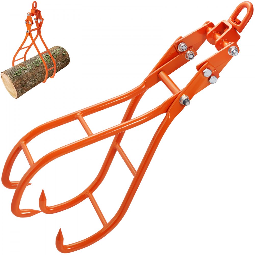 VEVOR Timber Claw Hook, 28 inch 4 Claw Log Grapple for Logging Tongs, Swivel Steel Log Lifting Tongs, Eagle Claws Design with 2205 lbs/1000 kg Loading Capacity for Tractors, ATVs, Trucks, Forklifts - YMQZQ28YC4ZK7BDLEV0