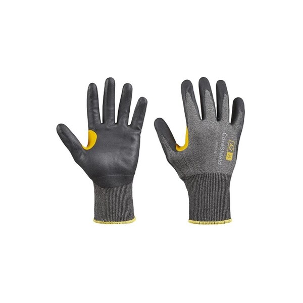 Guante de nitrilo con espuma micro de calibre 18 A2-B Coreshield de Honeywell; Negro; Grande - Talla 9 - 582-22-7518B/9L