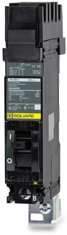 Square D FH16030B 1 Pole Circuit Breaker