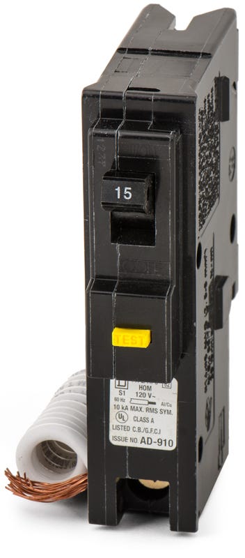 Square D HOM115GFI 1 Pole Circuit Breaker Ground Fault