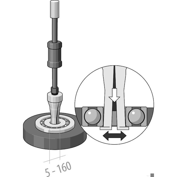 Gedore Sliding Hammer, 180mm, 200 G - 1.35/0