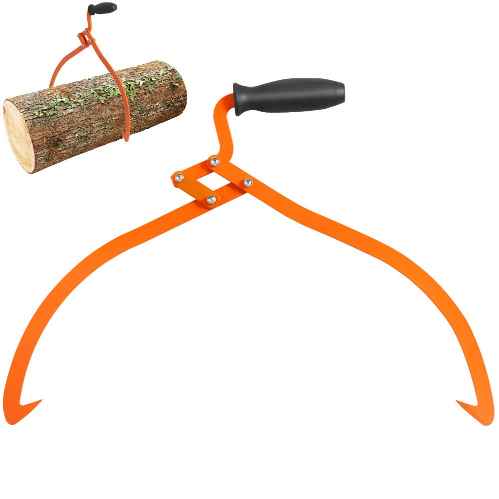 VEVOR Log Tongs, 20 inch 2 Claw Logging Skidding Tongs Non-Slip Grip, Steel Hand Log Grapple with 110 lbs Loading Capacity, Log Lifting, Handling, Dragging & Carrying Tool - YMQZQ20YC2ZBK6R9BV0