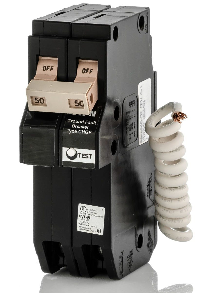 Eaton CHN250GF 2 Pole Ground Fault Circuit Breaker