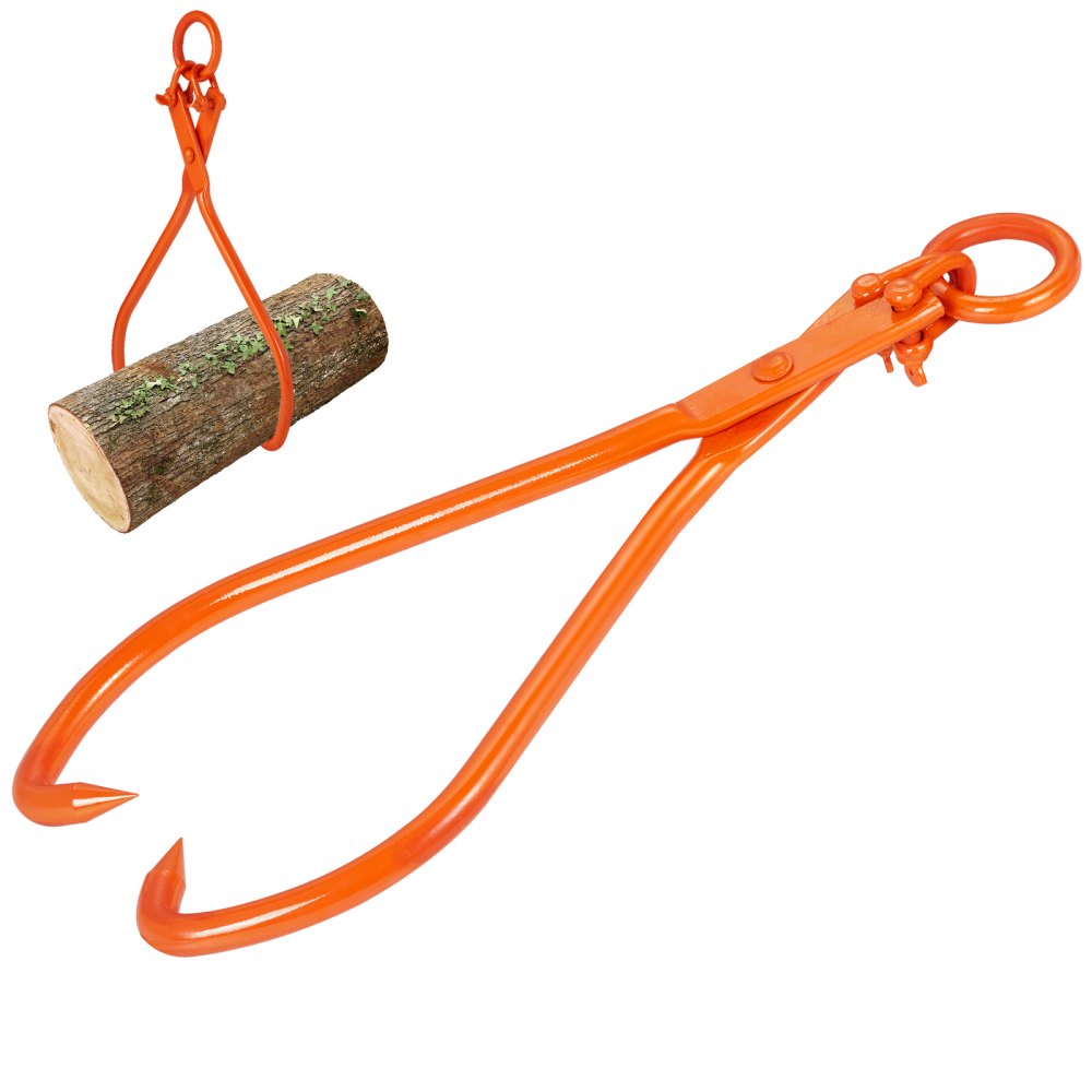 VEVOR Log Skidding Tongs, 32 inch 2 Claw Log Lifting Tongs, Heavy Duty Steel Lumber Skidding Tongs, 1543 lbs/700 kg Loading Capacity, Log Lifting, Handling, Dragging & Carrying Tool - YMQZQ32YC2ZBP6NXKV0