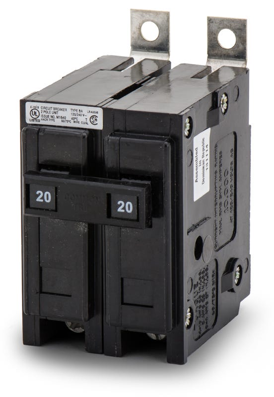 Eaton/Cutler-Hammer BAB2020H 2 Pole Circuit Breaker