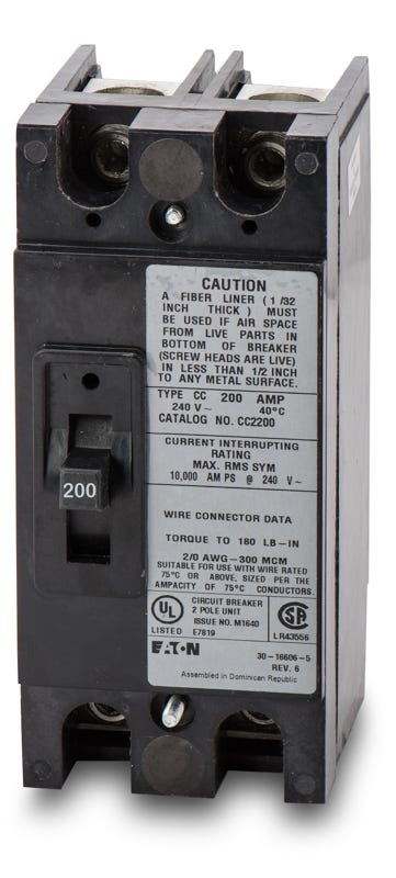 Original Eaton/Cutler-Hammer CC2200 2 Pole Circuit Breaker