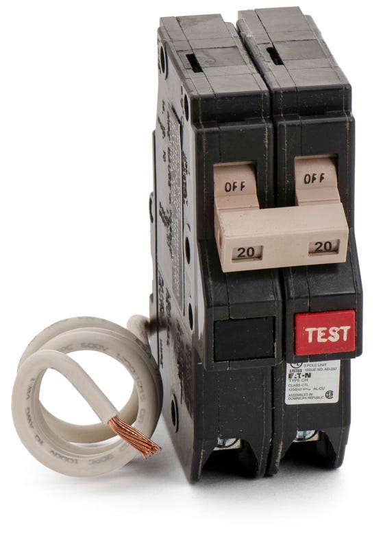 Eaton/Cutler-Hammer CH220GFI 2 Pole Circuit Breaker