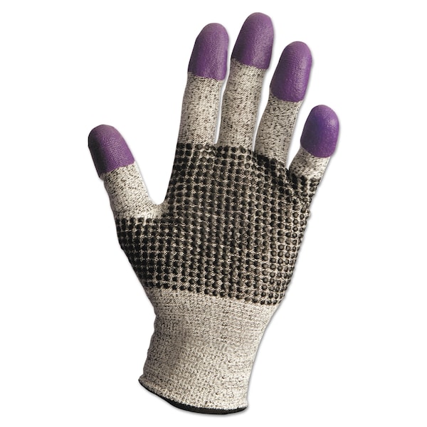 Guantes cortantes Kleenguard G60 PURPLE NITRILE, longitud de 210 mm, extra pequeños, negro/blanco/morado, par, paquete de 12 - 13844