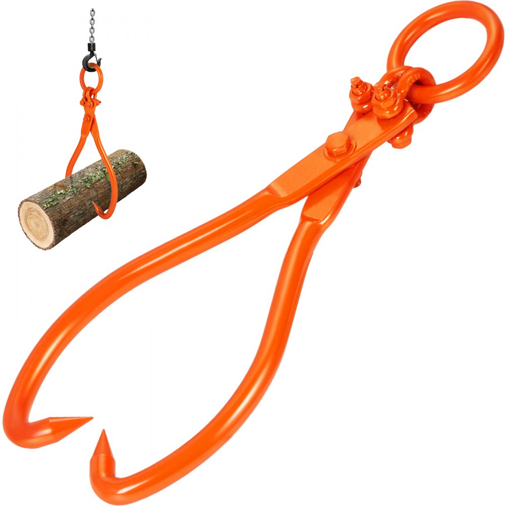 VEVOR Log Skidding Tongs, 18 inch 2 Claw Log Lifting Tongs, Heavy Duty Steel Lumber Skidding Tongs, 772 lbs/350 kg Loading Capacity, Log Lifting, Handling, Dragging & Carrying Tool - YMQZQ18YC2ZBYSAA2V0