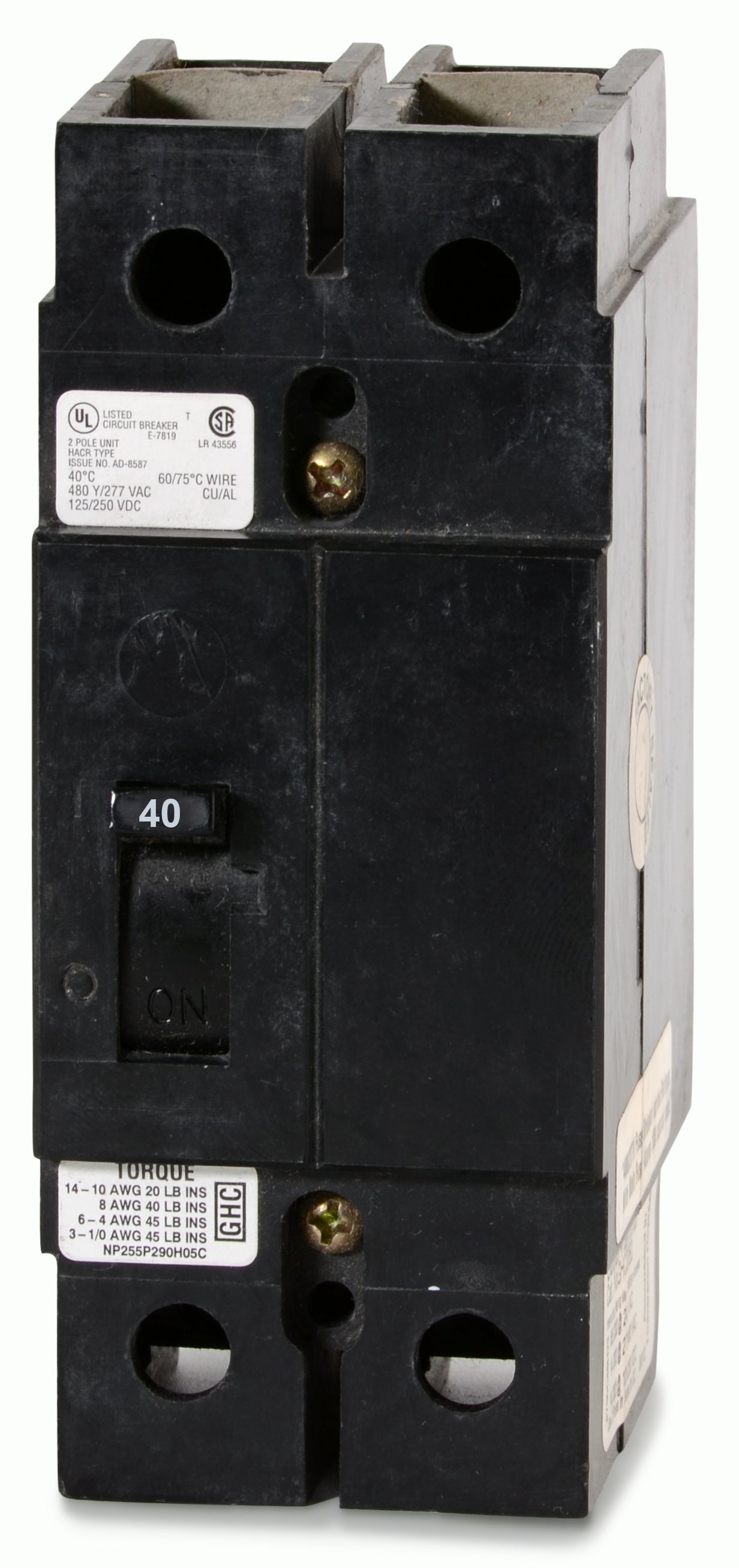Eaton GHC2040 2 Pole Circuit Breaker