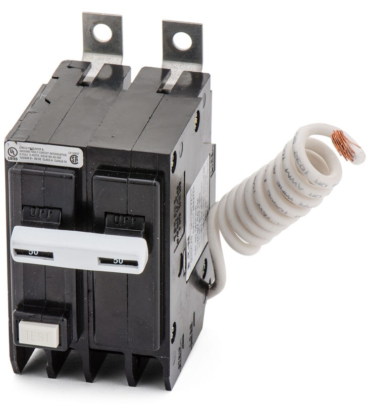 Eaton QBGFT2050 2 Pole Circuit Breaker Ground Fault
