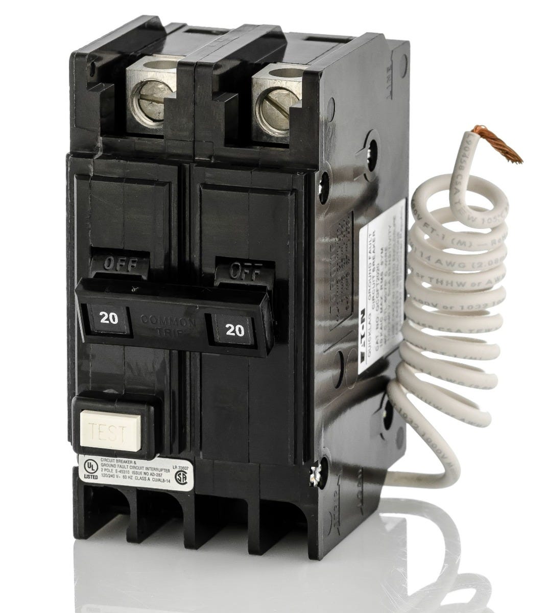 Eaton QCGFT2020 2 Pole Ground Fault Circuit Breaker