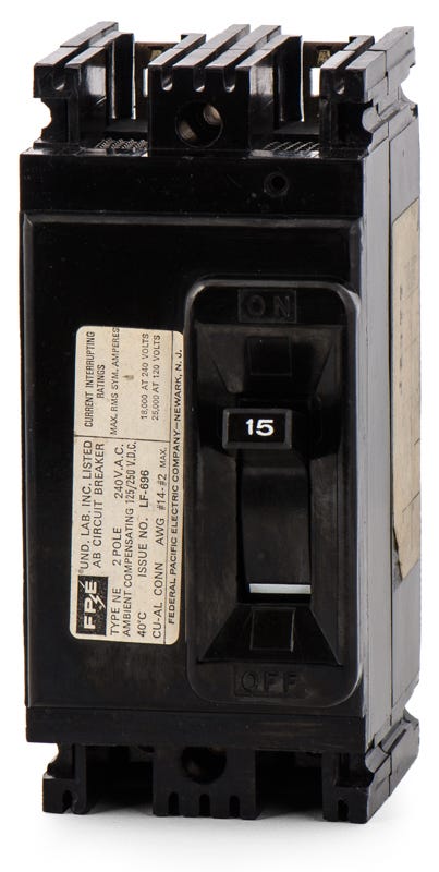 Federal Pacific NE223015 2 Pole Circuit Breaker