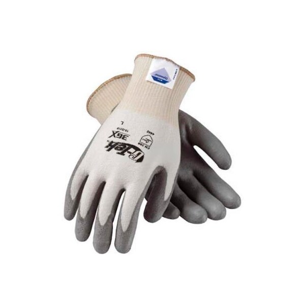 Guantes Pip PIP G-Tek® 3G10 DSM Dyneema®, Tejido Blanco con Palma de Poliuretano Gris, L - 19-D310/L