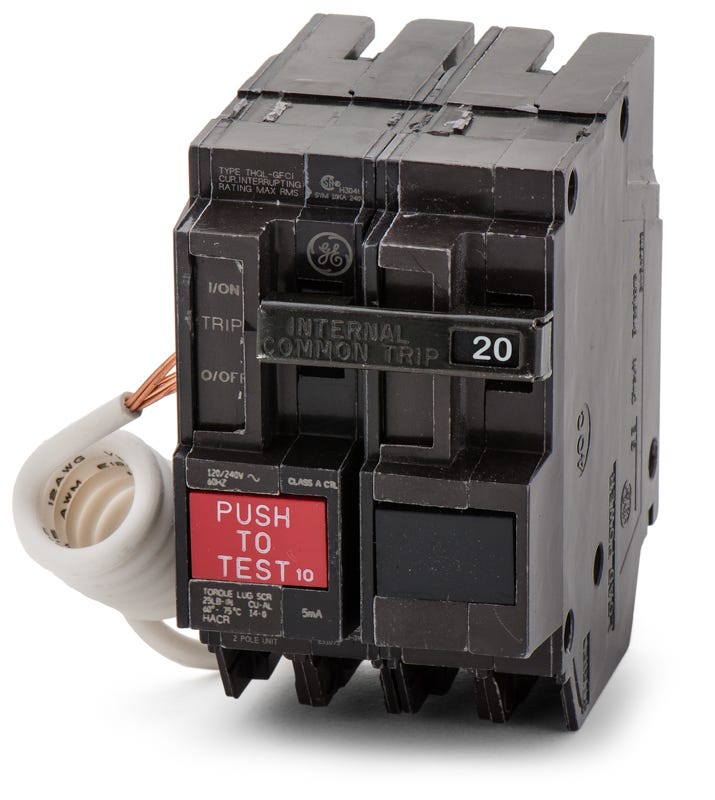 General Electric THQL2120GF 2 Pole Circuit Breaker Ground Fault