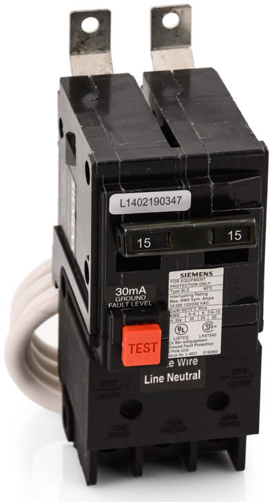 Siemens BE215H 2 Pole Ground Fault Circuit Breaker