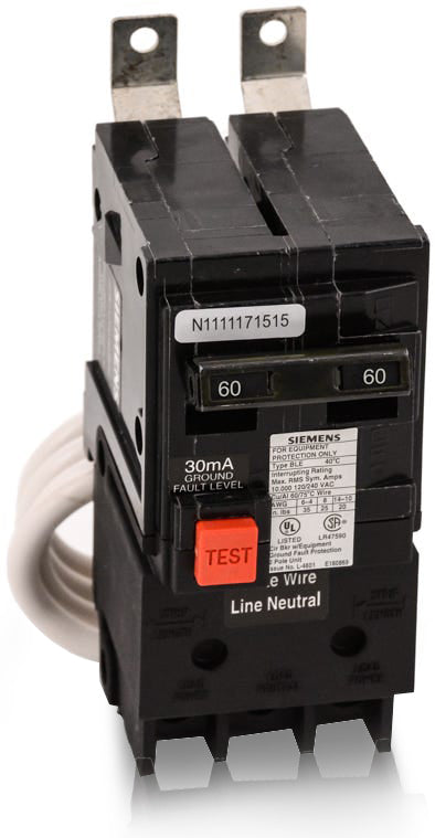 Siemens BE260H 2 Pole Ground Fault Circuit Breaker