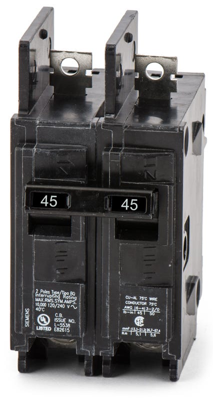 Siemens BQ2B045 2 Pole Circuit Breaker