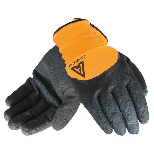 Guantes recubiertos resistentes al corte Ansell Hi-Vis, nivel de corte A2, 15 ga, negro/naranja, 9 - 97-011.