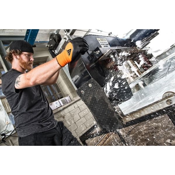 Guantes recubiertos resistentes al corte Ansell Hi-Vis, nivel de corte A2, 15 ga, negro/naranja, 9 - 97-011.