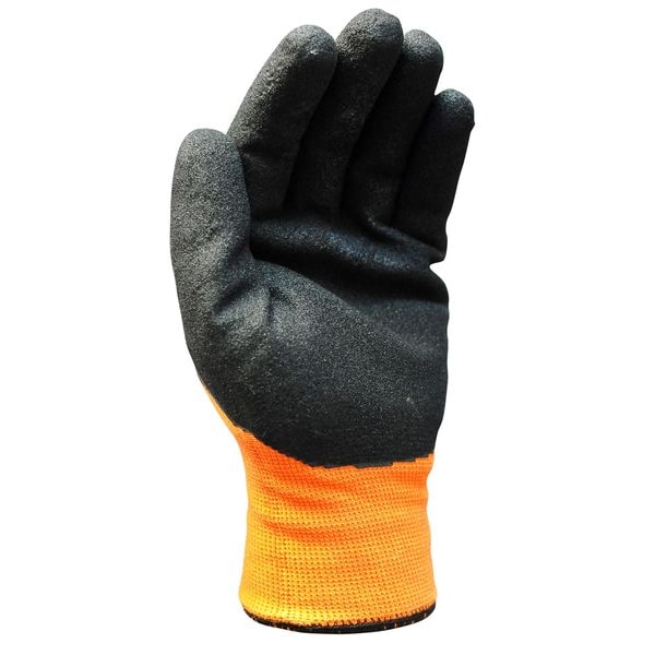Guantes recubiertos resistentes al corte Ansell Hi-Vis, nivel de corte A2, 15 ga, negro/naranja, 9 - 97-011.