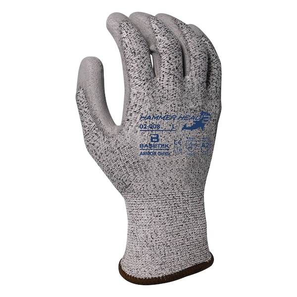 Guantes resistentes a cortes Armor Guys, Nivel de corte A2, 13g, Sal y Pimienta, M - 02-008-M.