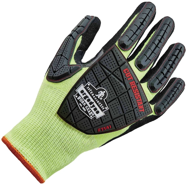Guantes revestidos Ergodyne, Nivel de corte A4, 13 ga, Lima, XL - 7141