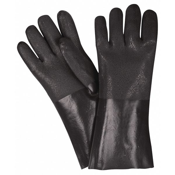 Guantes resistentes a químicos de MCR Safety de 14", PVC, Talla L, paquete de 12 - 6514S