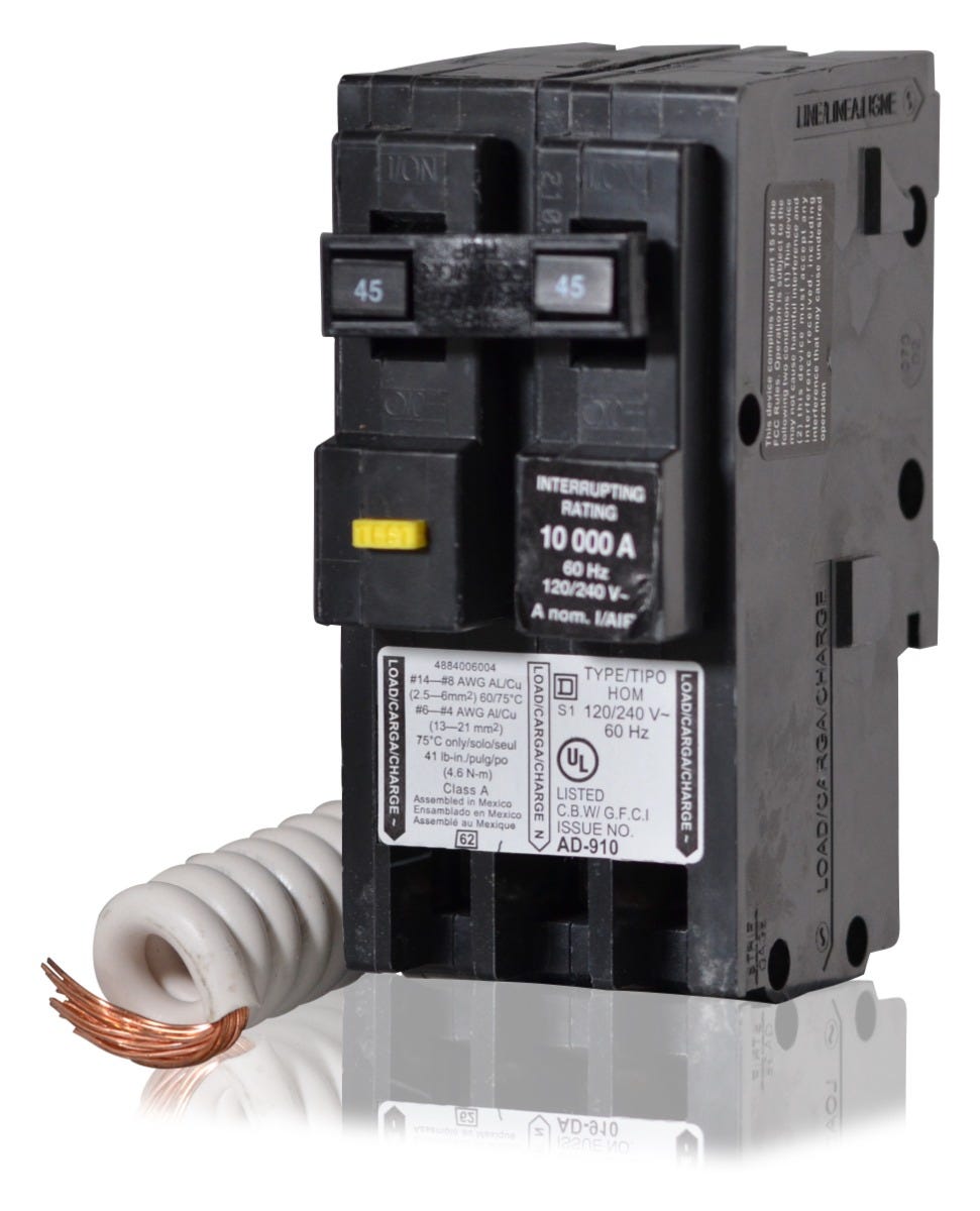 Square D HOM245GFI 2 Pole Ground Fault Circuit Breaker