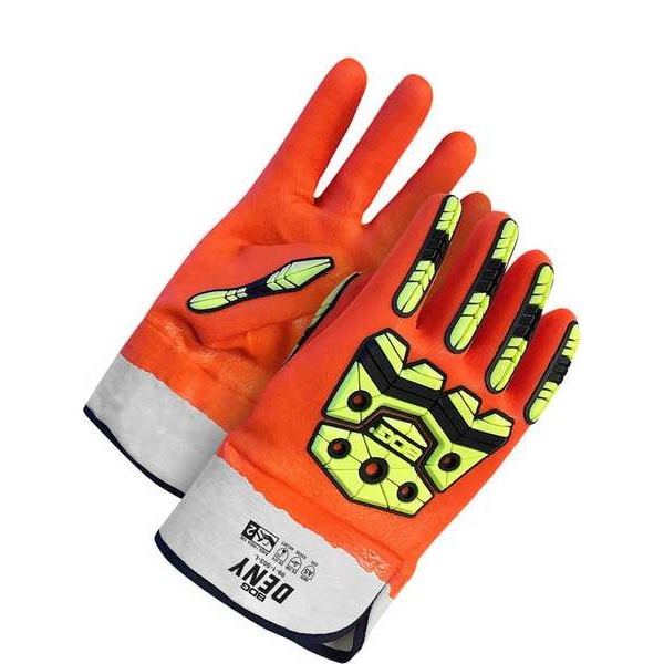 Guante Bdg BDG Chemi-X Hi-Viz Orange con Moldes de Impacto, Talla L - 99-1-503-L.