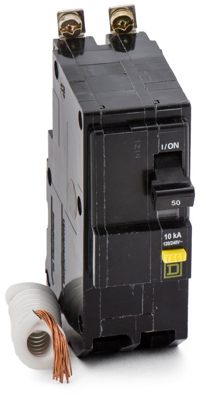 Square D QOB250GF 2 Pole Circuit Breaker Ground Fault
