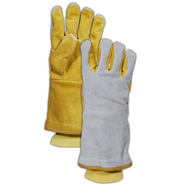 Guantes de soldadura de cuero de vaca con división lateral Magid WeldPro 6112FLKVW, XL - 6112FL-KVW-XL