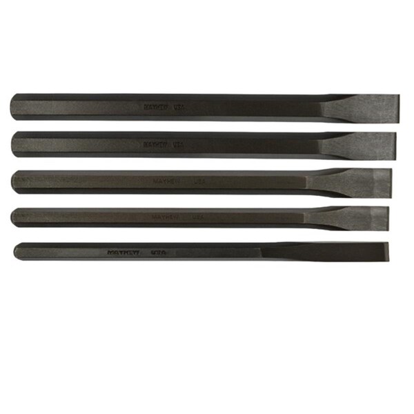 Hot House Designs Steel Long Cold Chisel - 5 Piece - HO3046328