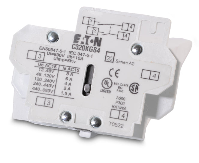 Eaton/Cutler-Hammer C320KGS4 Auxiliary Contact Block