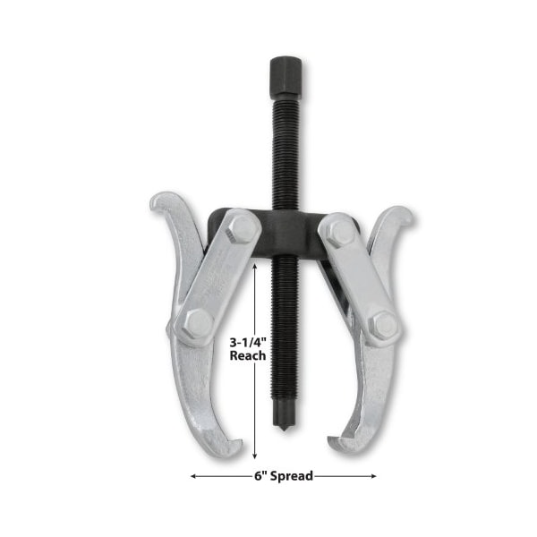 Performance Tool 2 Jaw Gear Puller 3 1/4 X 6 In Gear Puller-2 J, W87124 - W87124