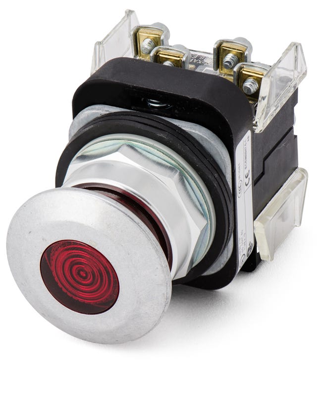 Allen-Bradley 800T-FXQH24RA1 Standard Mushroom Cap Push-Pull Button 800TFXQH24RA1