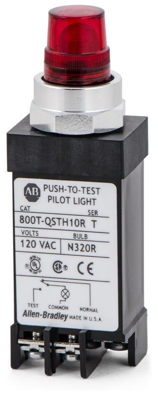 Allen-Bradley 800T-QSTH10R Pilot Light 800TQSTH10R
