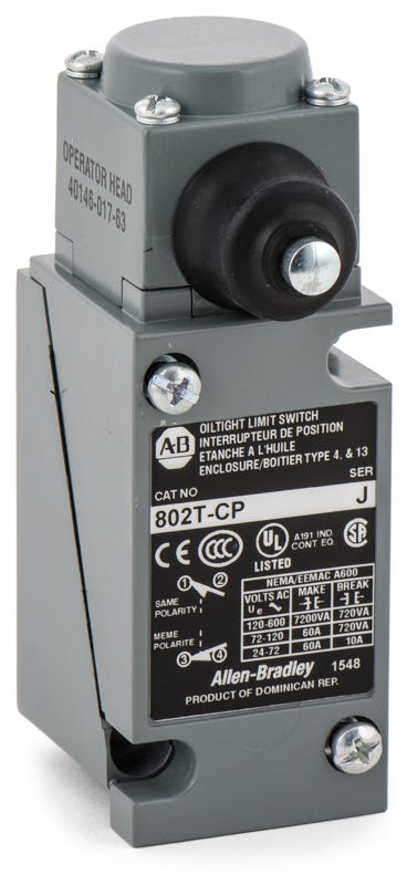 Allen-Bradley 802T-CP Side Push Rod Limit Switch 802TCP