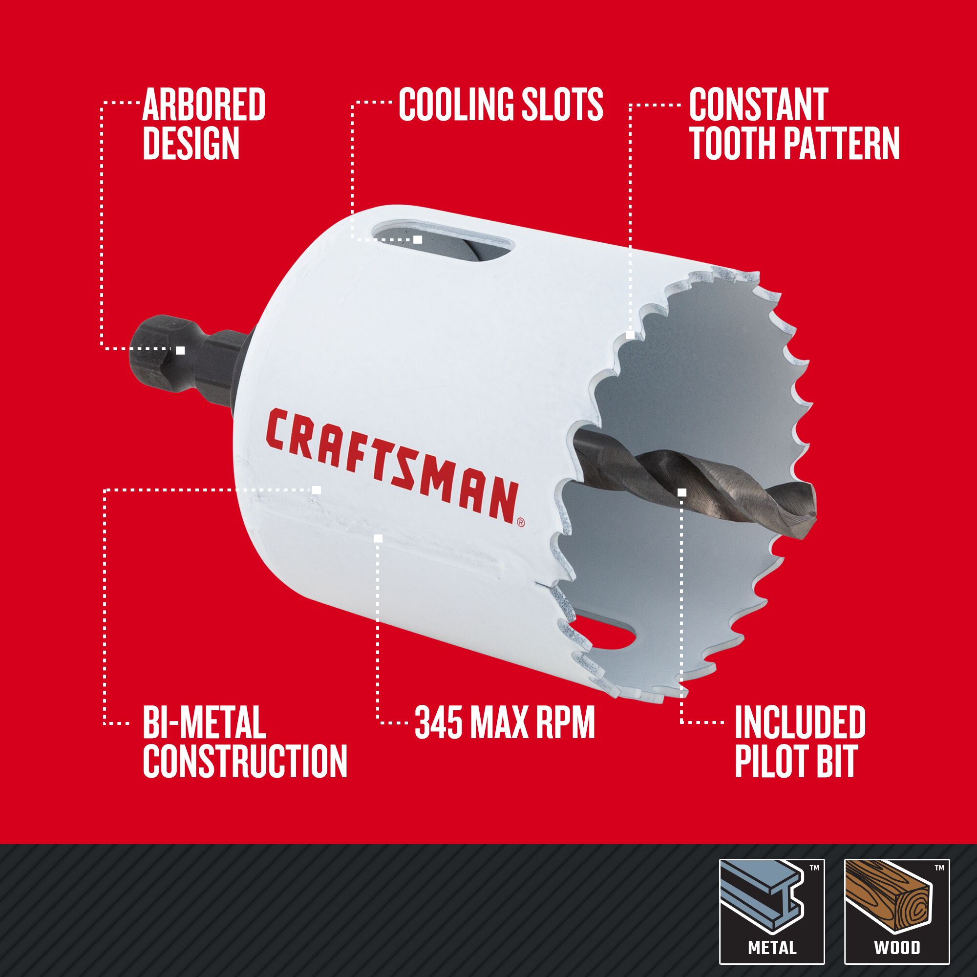 CRAFTSMAN 2-in Bi-metal Arbored Hole Saw