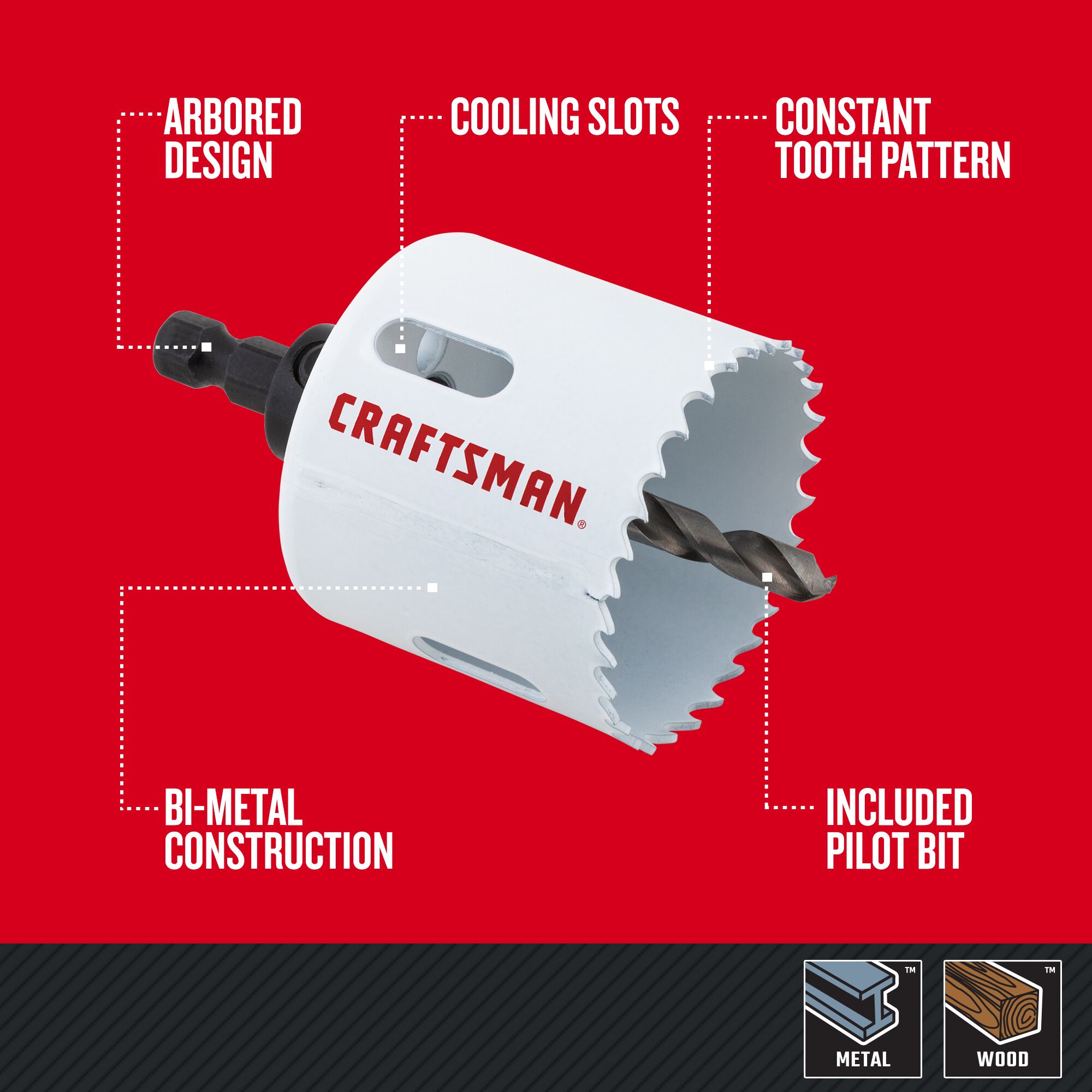 CRAFTSMAN Bi-metal Non-arbored Hole Saw Set (7-Piece)