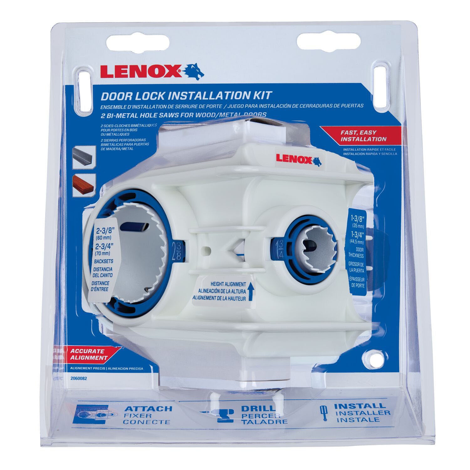 LENOX Bi-metal Non-arbored Door Lock Kit Set (4-Piece)