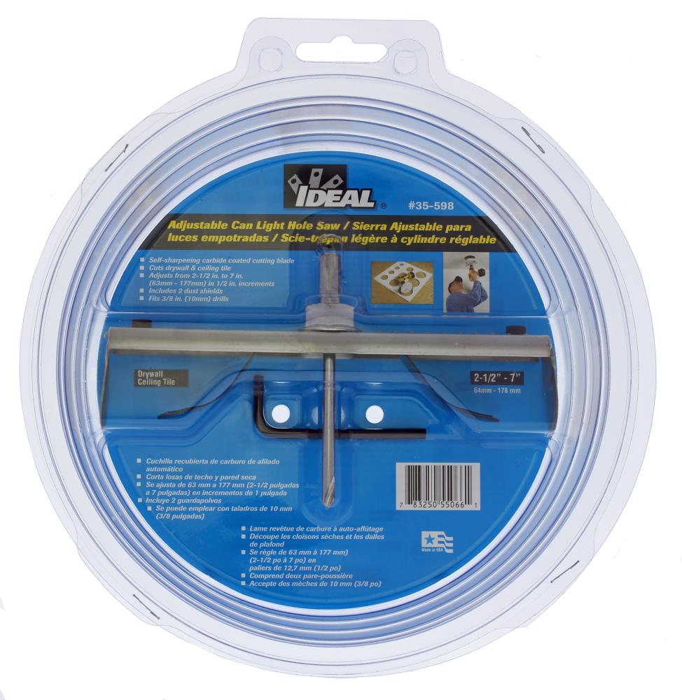 IDEAL 2-1/2-in to 7-in Carbon Arbored Adjustable Recessed Lighting Hole Saw