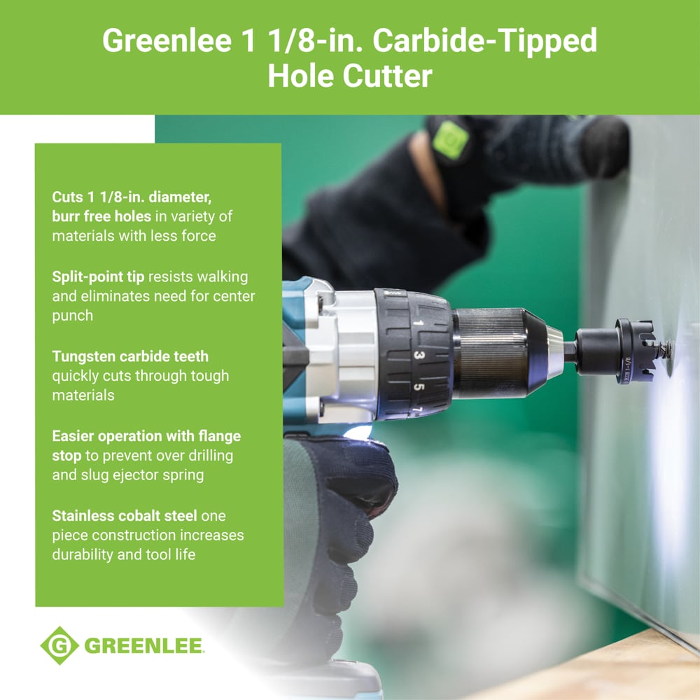 Greenlee 1-1/8-in Carbide-tipped Non-arbored Hole Saw