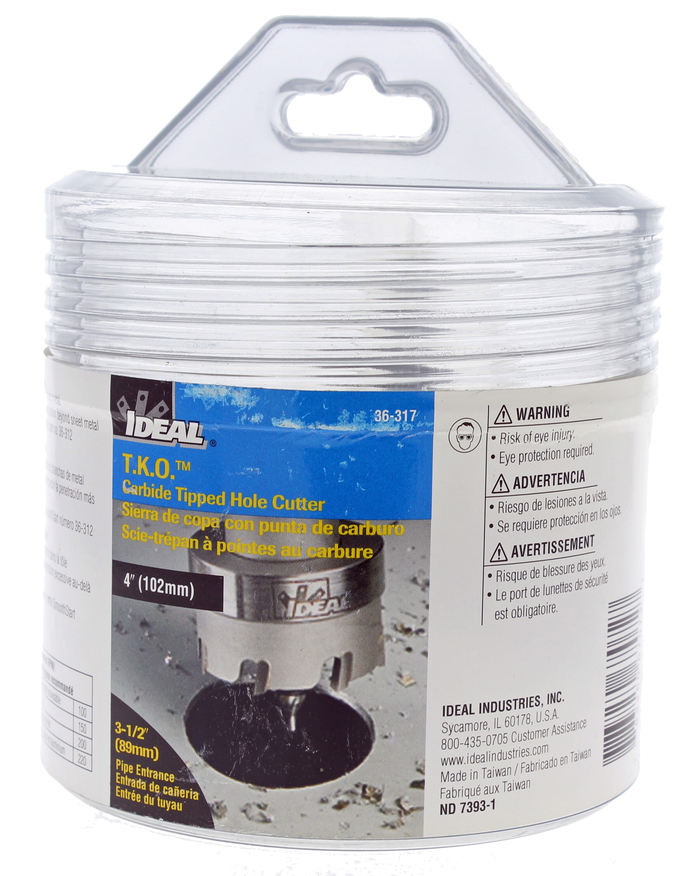 IDEAL 4-in Carbide-tipped Non-arbored Hole Saw