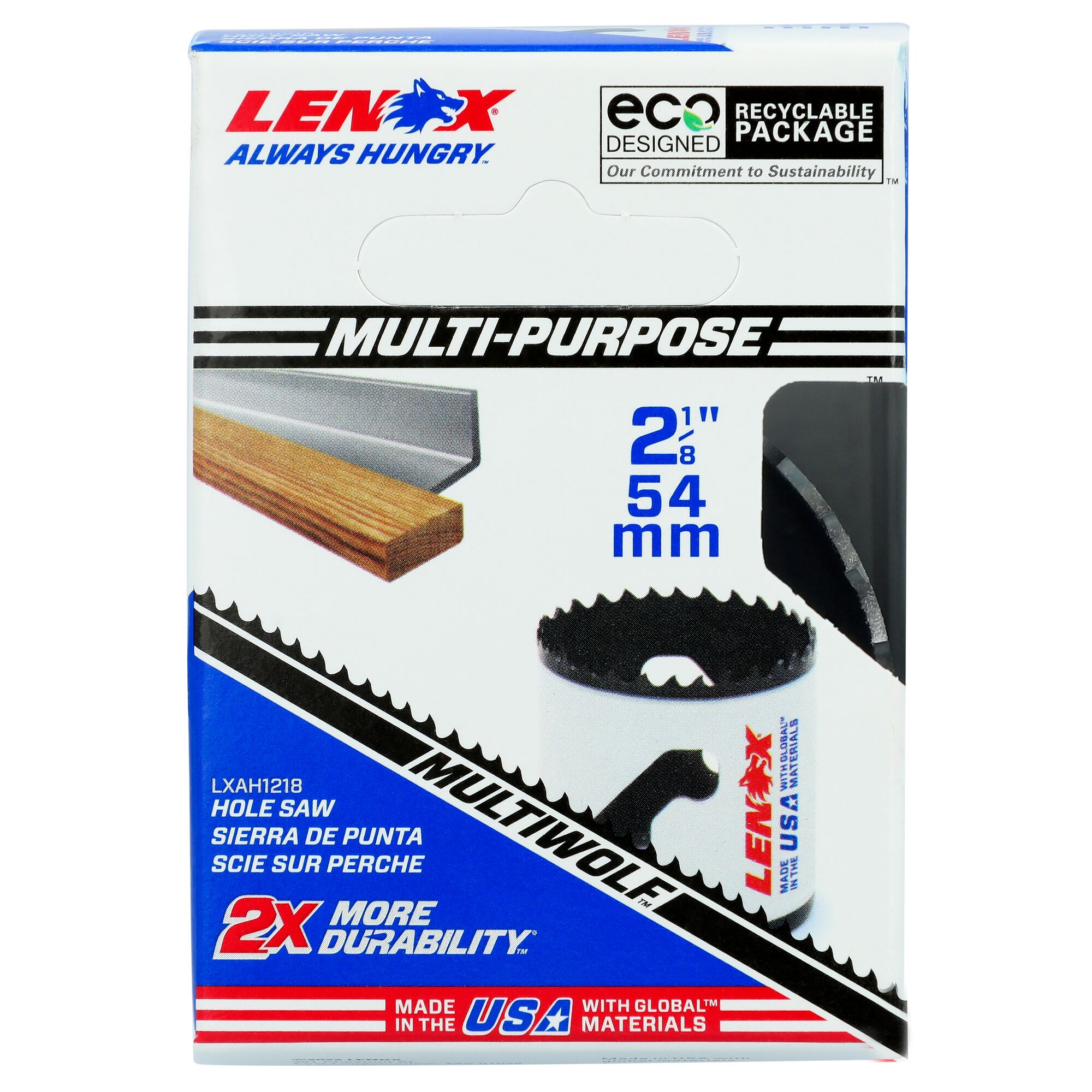 LENOX 2-1/8-in Bi-metal Non-arbored Hole Saw