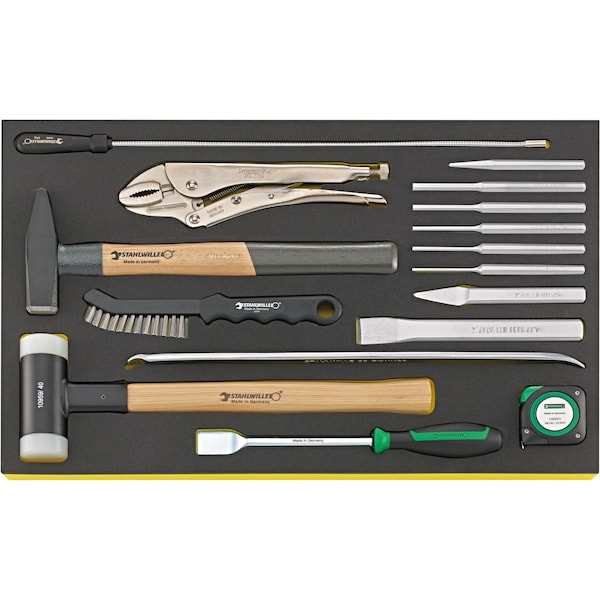 Stahlwille Tools Hammer, chisels etc. i.TCS inlay No.TCS 102-108/10957/10960/16 3/3-tray16-pcs. - 96830609
