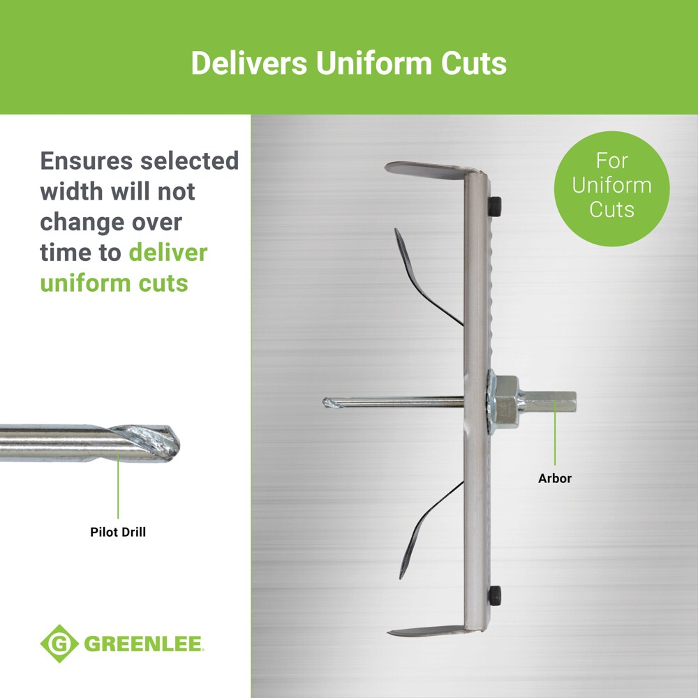 Sierra de perforación ajustable con broca de carburo de Greenlee para empotrados de iluminación de 2-1/2 a 7 pulgadas
