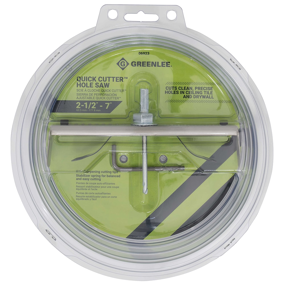 Sierra de perforación ajustable con broca de carburo de Greenlee para empotrados de iluminación de 2-1/2 a 7 pulgadas