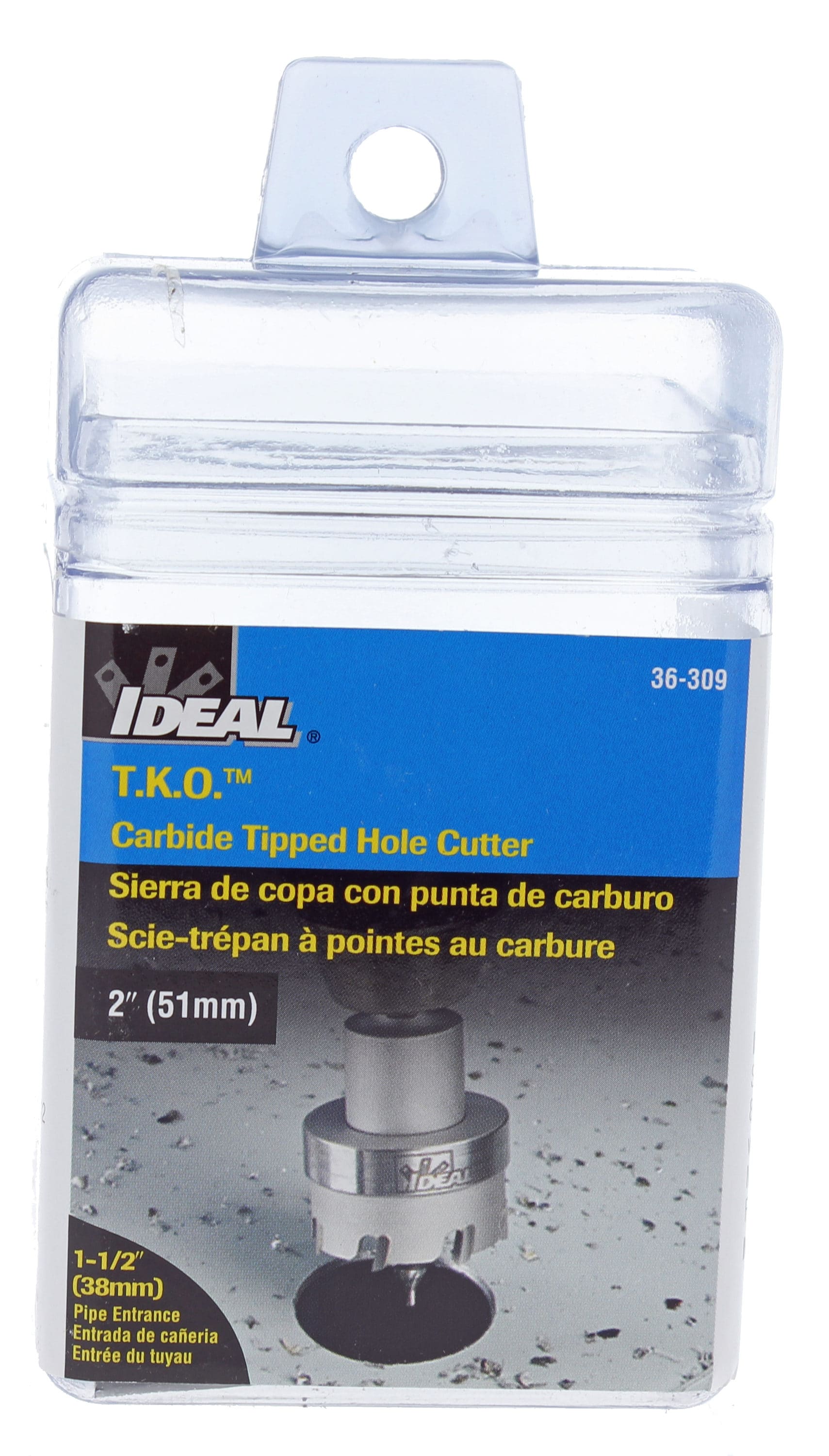 Sierra de agujero con punta de carburo Ideal de 2 pulgadas con arbor 36-309.
